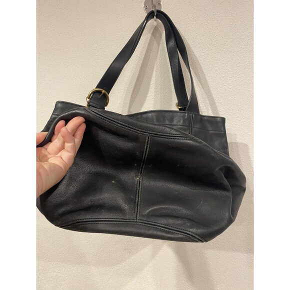 Coach 4082 Tote Bag Womens Large Black Leather Suede Lined Shoulder Purse - Picture 4 of 6